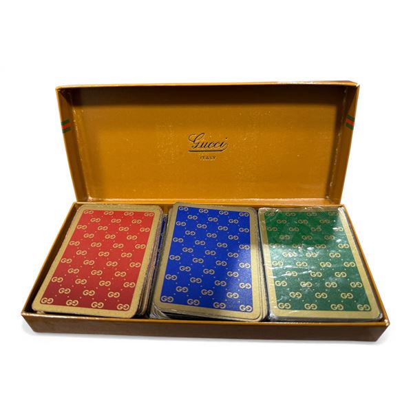 Gucci Italy 3 sets of Playing Cards