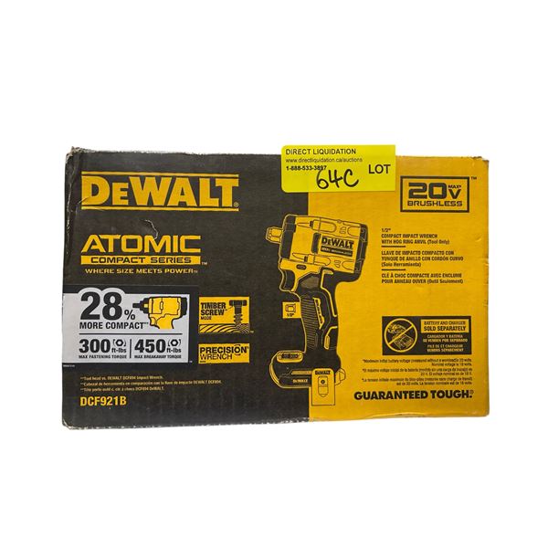 DeWalt ATOMIC Brushless 1/2" Impact Wrench (DCF921B)