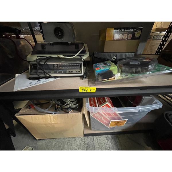 Mixed Vintage Electronics - Hanimex Projector, GE Radio & PC Components, and More