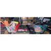 Image 1 : Shelf of Misc Items - Hilti Hammer Drill, Sears Socket Set, Bin of Books, and More