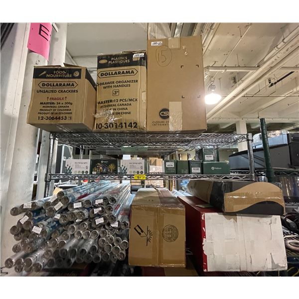 3-Shelf Festival Items: New Hallmark Gift-wraps and Mini String Lights