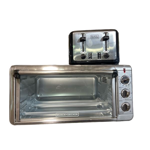 Black+Decker Stainless Steel Toaster Oven & 4-Slice Toaster