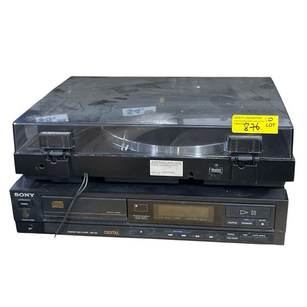 Vintage Sony Disc Player (CDp-310) and Turntable System (PS-LX235)