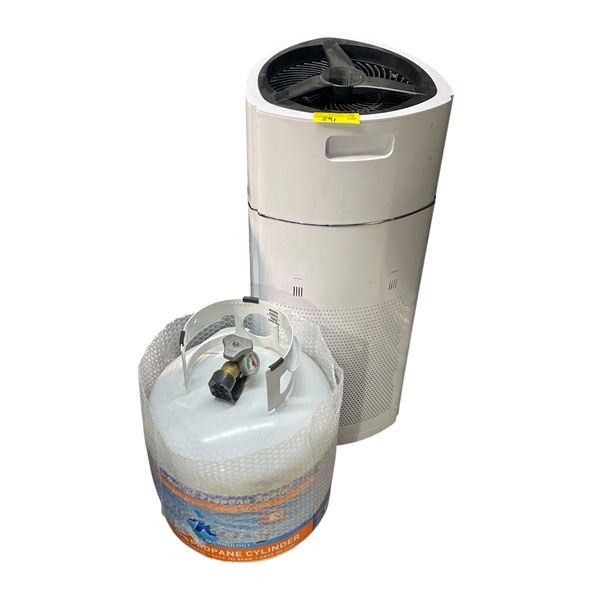 Air Purifier and 20lb Propane Cylinder Tank