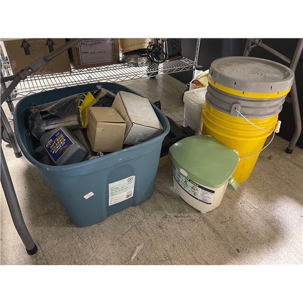 Assorted Automotive Supplies: Motor Oil & Car Parts