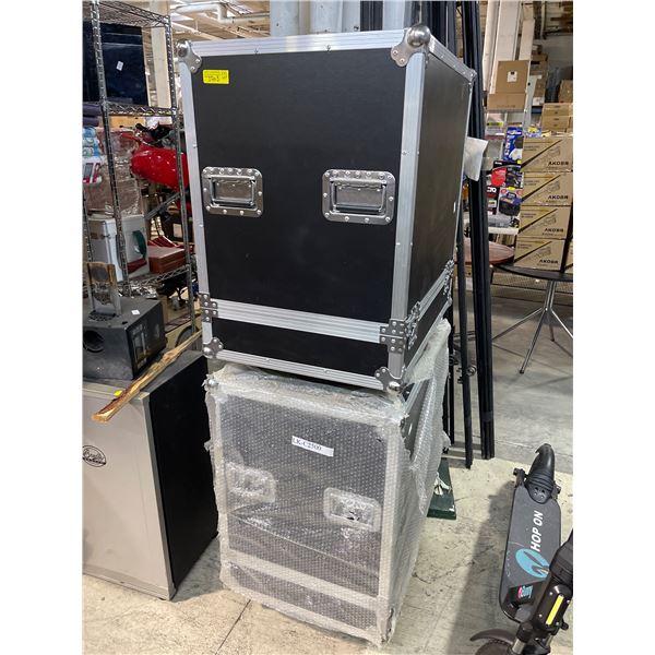 2-Pcs Wheeled Utility Audio Gear Cases, H32" x W29" x 21" Each