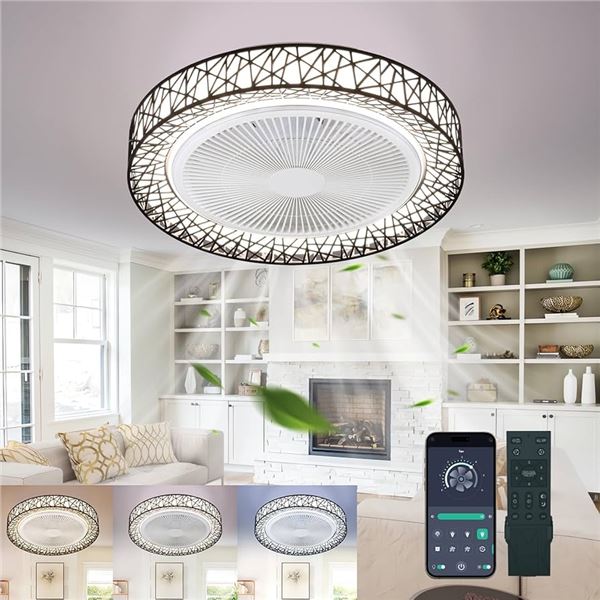 New - BvenuBigLite LED Fan Light - VR: $159 CAD (WS-FPZ170-50R-BK)