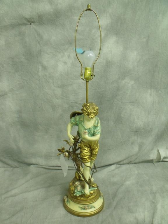 Painted Bronze Lamp