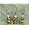 Image 1 : Set of 3 French Regency Style Porcelain Lamps