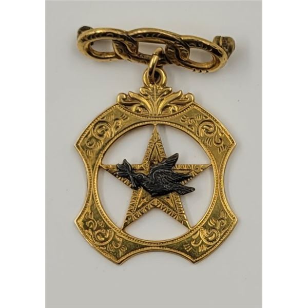 10 Kt. Daughters of Rebekah Fraternal Brooch