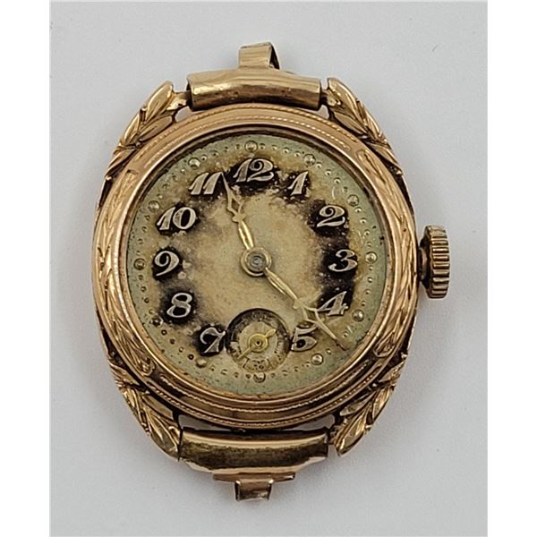 14 Kt. Swiss Made 15 Jewel Watch Face