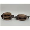 Image 2 : 2 VTG Wooden Pulley Blocks