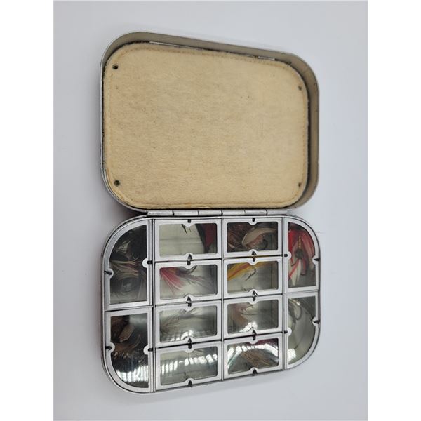 Richard Wheatley Compartment Fly Box w/ Assorted Fishing Flies