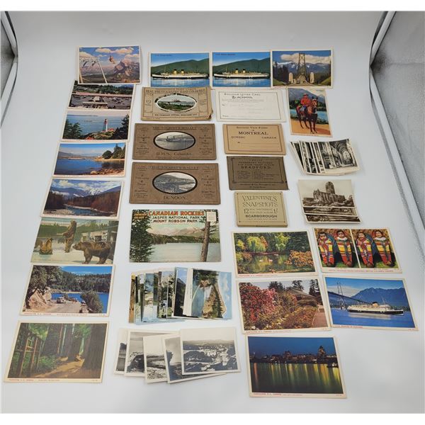 Lot of Assorted VTG Canadian Postcards & Souvenir Prints