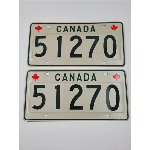 VTG Canadian License Plate Set