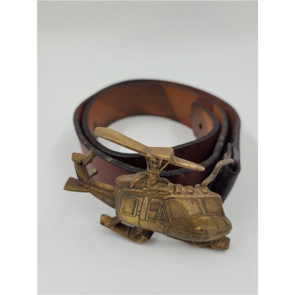 Tepner Belt w/ Brass Helicopter Belt Buckle