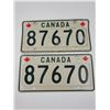 Image 1 : VTG Canadian License Plate Set