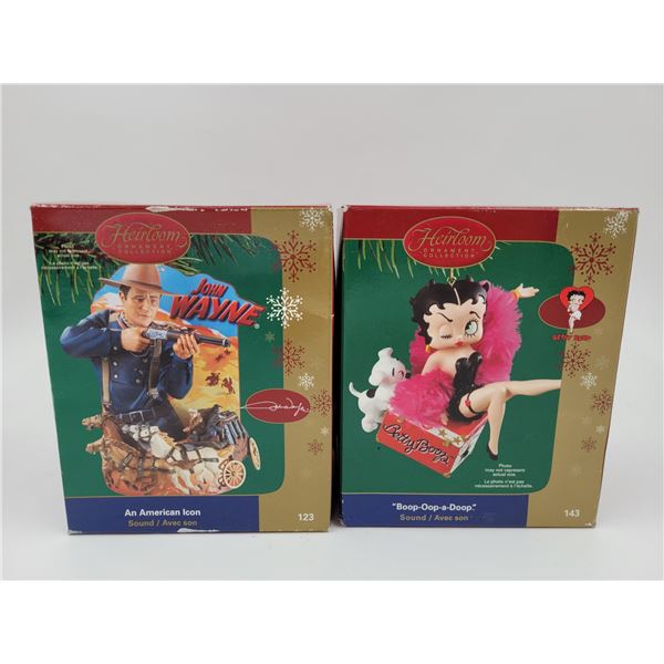 Heirloom Ornmanet Collection John Wayne & Betty Boop
