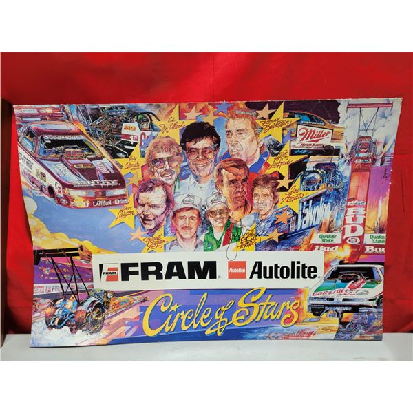 Autographed Fram Autolite Circle of Stars Art