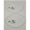 Image 1 : 2 Milk Glass Atomic Flower Snack Plates
