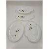 Image 3 : 2 Milk Glass Atomic Flower Snack Plates