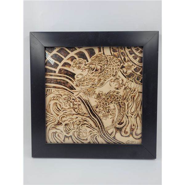 Framed Dragon Wood Art by Don