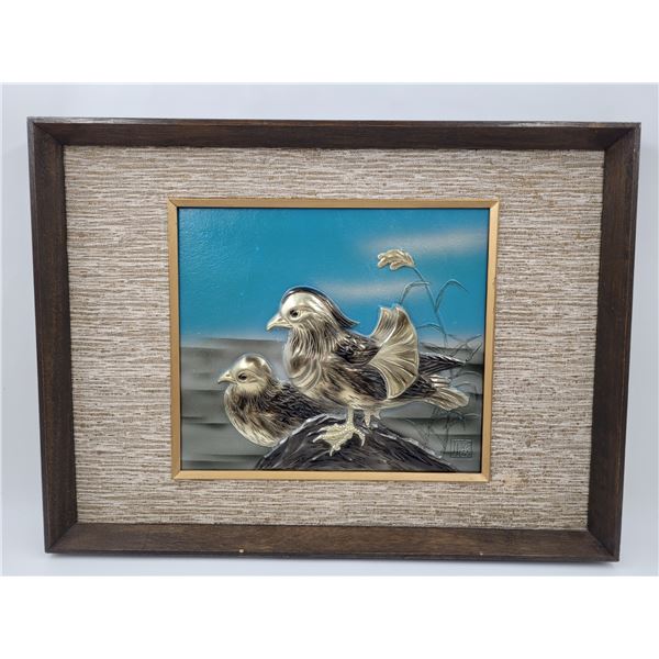 Framed Bird Relief Art