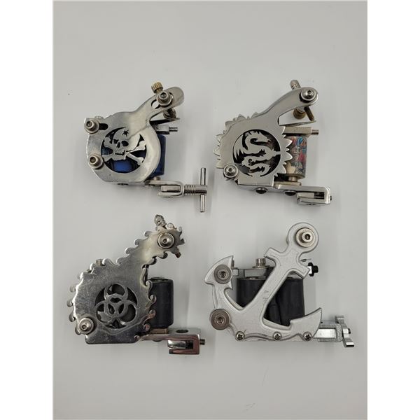 4 Novelty Tattoo Machines (Skull & Crossbones, Anchor, Dragon, etc.)