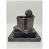Image 3 : Bronze Child Reading Sculpture