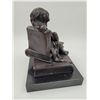 Image 5 : Bronze Child Reading Sculpture