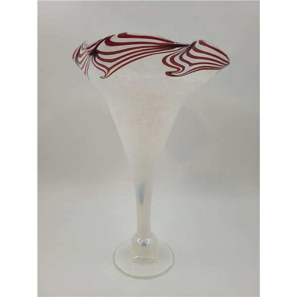 Fluted Art Glass Vase