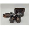 Image 1 : Antique Binoculars w/ Leather Accents & Case