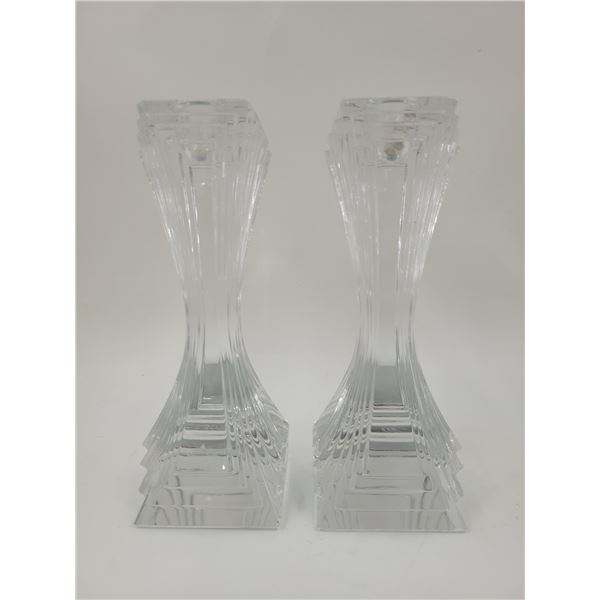 Pair of Crystal Candleholders