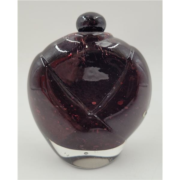 Hand-Blown Art Glass Jar w/ Stopper