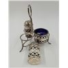 Image 2 : Cobalt Blue Condiment Set w/ Salt & Pepper Shakers