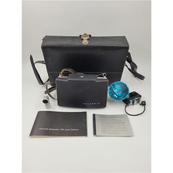 Polaroid Land Camera w/ Case & Manual