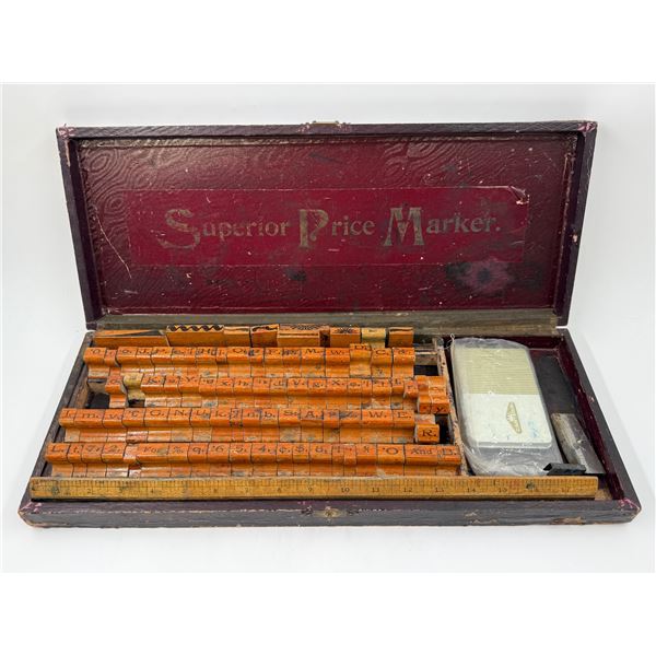 Superior Price Marker Rubber Retail Price Stamp Set