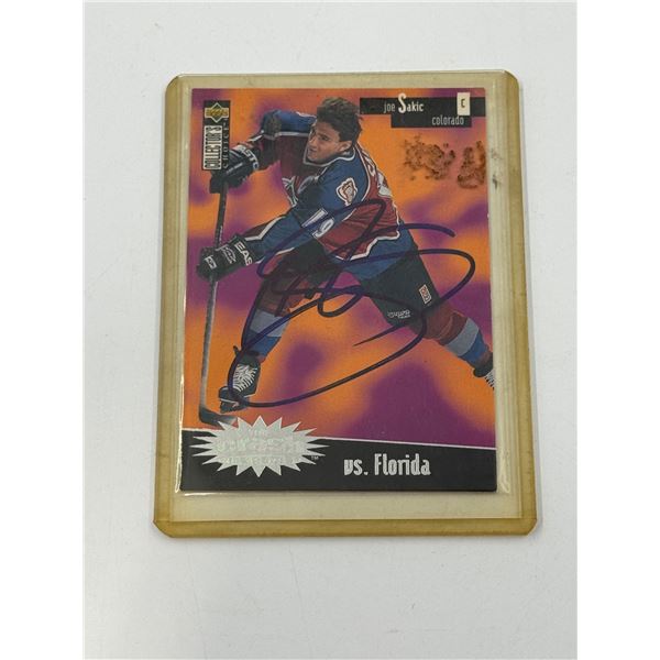 Autographed Joe Sakic Hockey Card