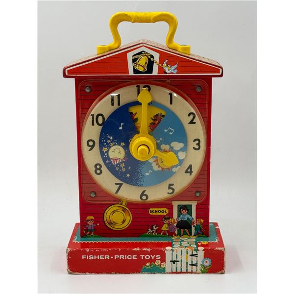 VTG Fisher-Price Music Box Teaching Clock