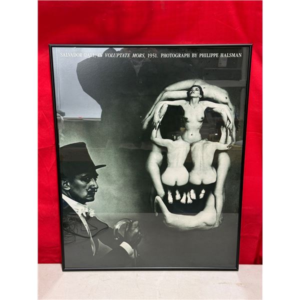 Framed "In Voluptate Mors" by Philippe Halsman & Surrealist Artist Salvador Dali Print