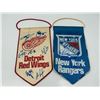 Image 1 : Autographed Detroit Red Wings & New York Rangers Pennants