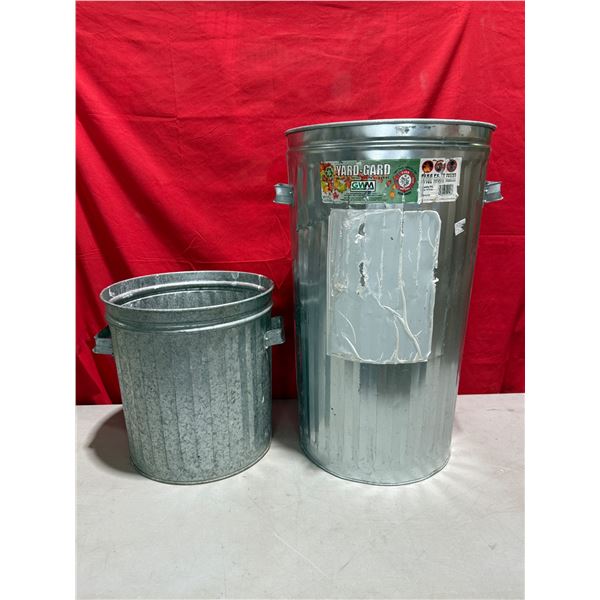 2 Aluminum Garbage Cans