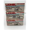 Image 2 : 3 VTG Lionel 027 Guage Remote Control Switches, Left Hand