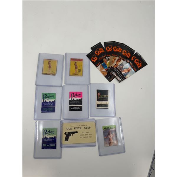 VTG Matchbook Lot w/ Nude Models & Exotic Dancer Clubs