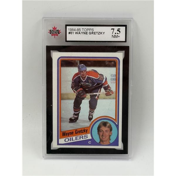 KSA Graded 7.5 Near Mint 1984-85 Topps #51 Wayne Gretzky Hockey Card