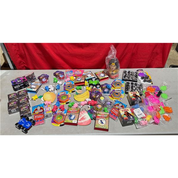 Lot of Assorted Toys w/ Pop Its, Whoopee Cushion, Yo-Yos, & More