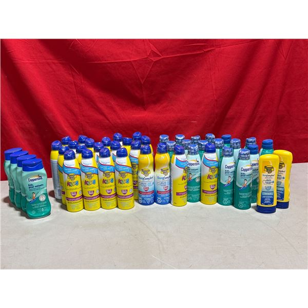 Lot of Assorted Sunscreen (Coppertone, Banana Boat)