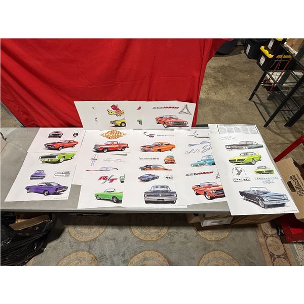 Lot of Chrysler Historical Prints