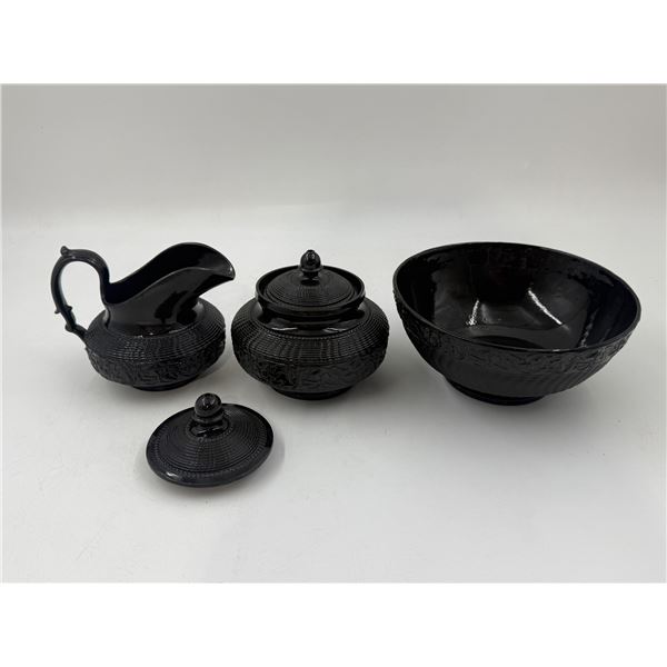 Lot of Black Glass Dishes