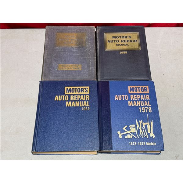 Motor’s Auto Repair Manuals (Lot of 4, 1955–1978)